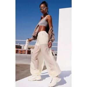 NWT Ivory Sheer Balloon Pants - Free People - XL